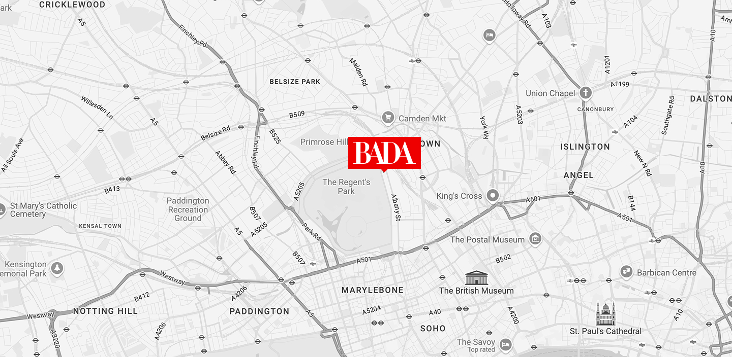 Map showing BADA location