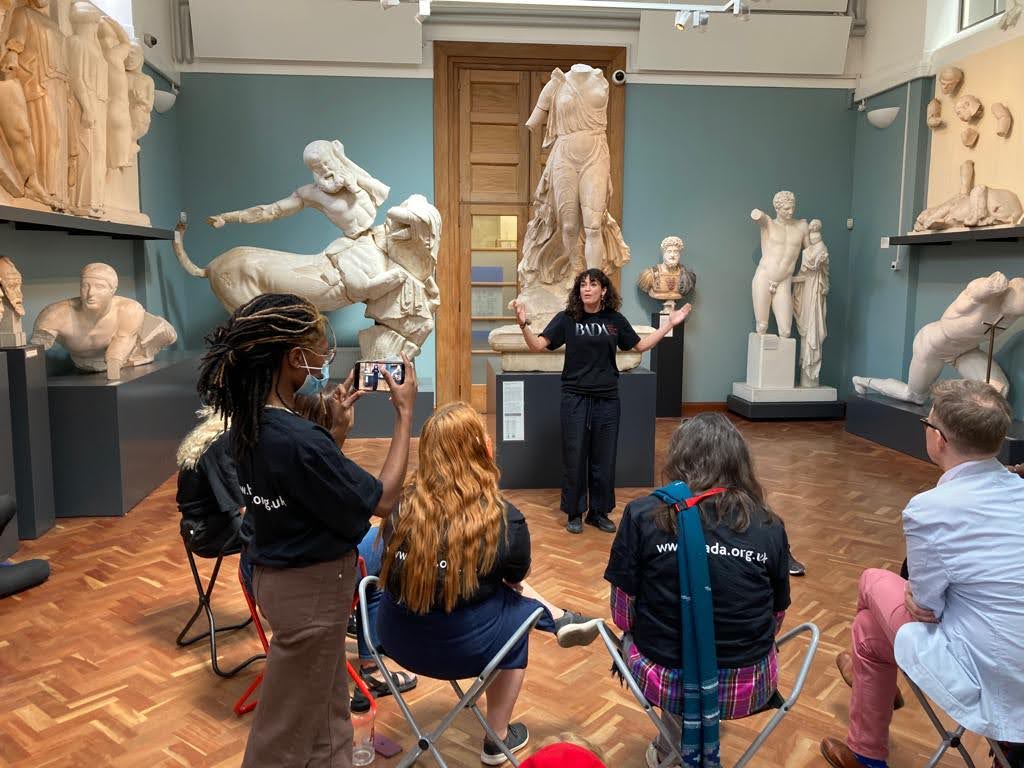 Performing among the statues at the Ashmolean Museum